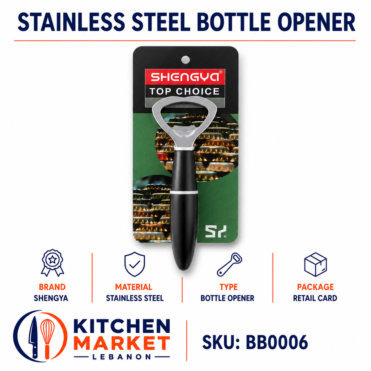 Shengya Stainless Steel Bottle Opener