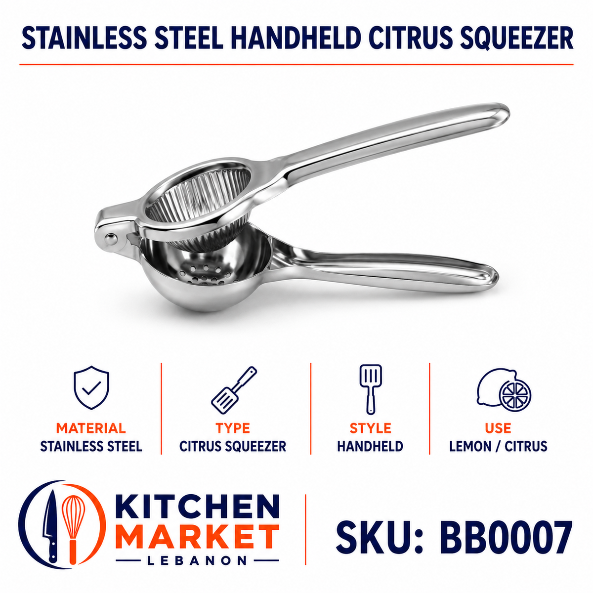 Stainless Steel Handheld Citrus Squeezer