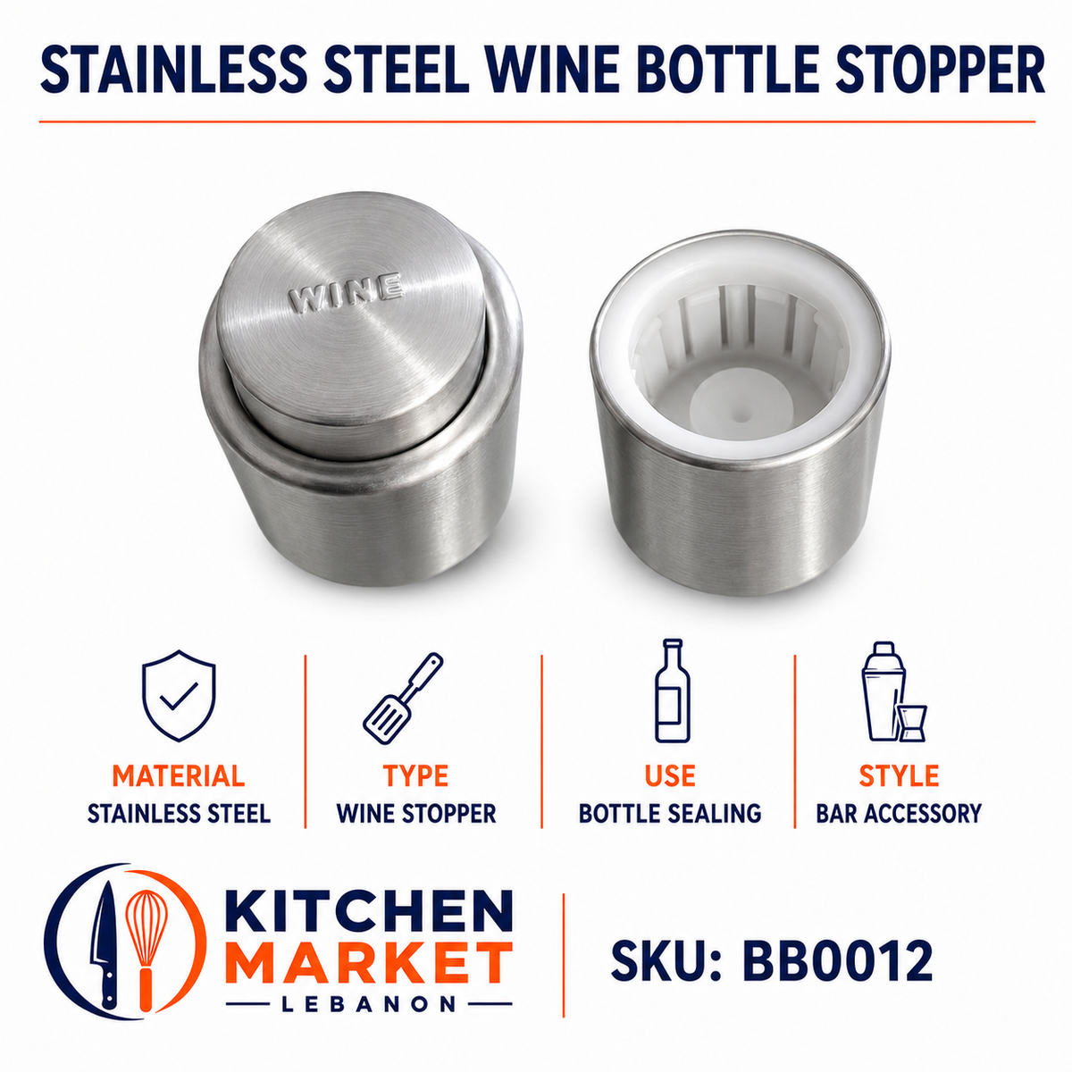 Stainless Steel Wine Bottle Stopper