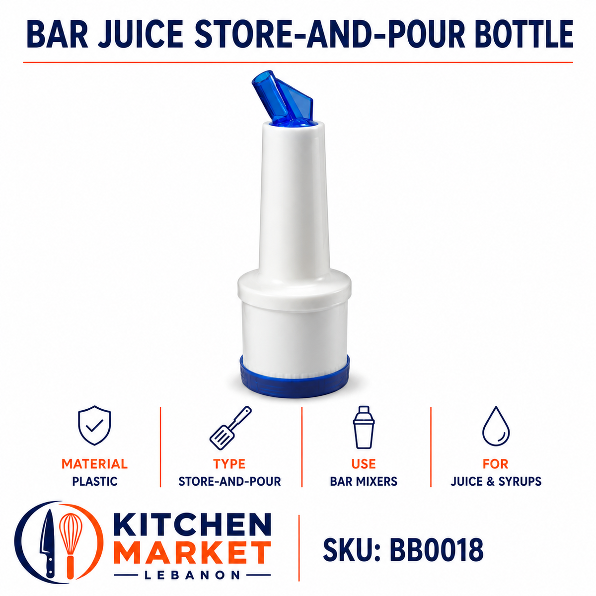 Bar Juice Store-and-Pour Bottle