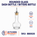 Rounded Glass Dash Bottle / Bitters Bottle
