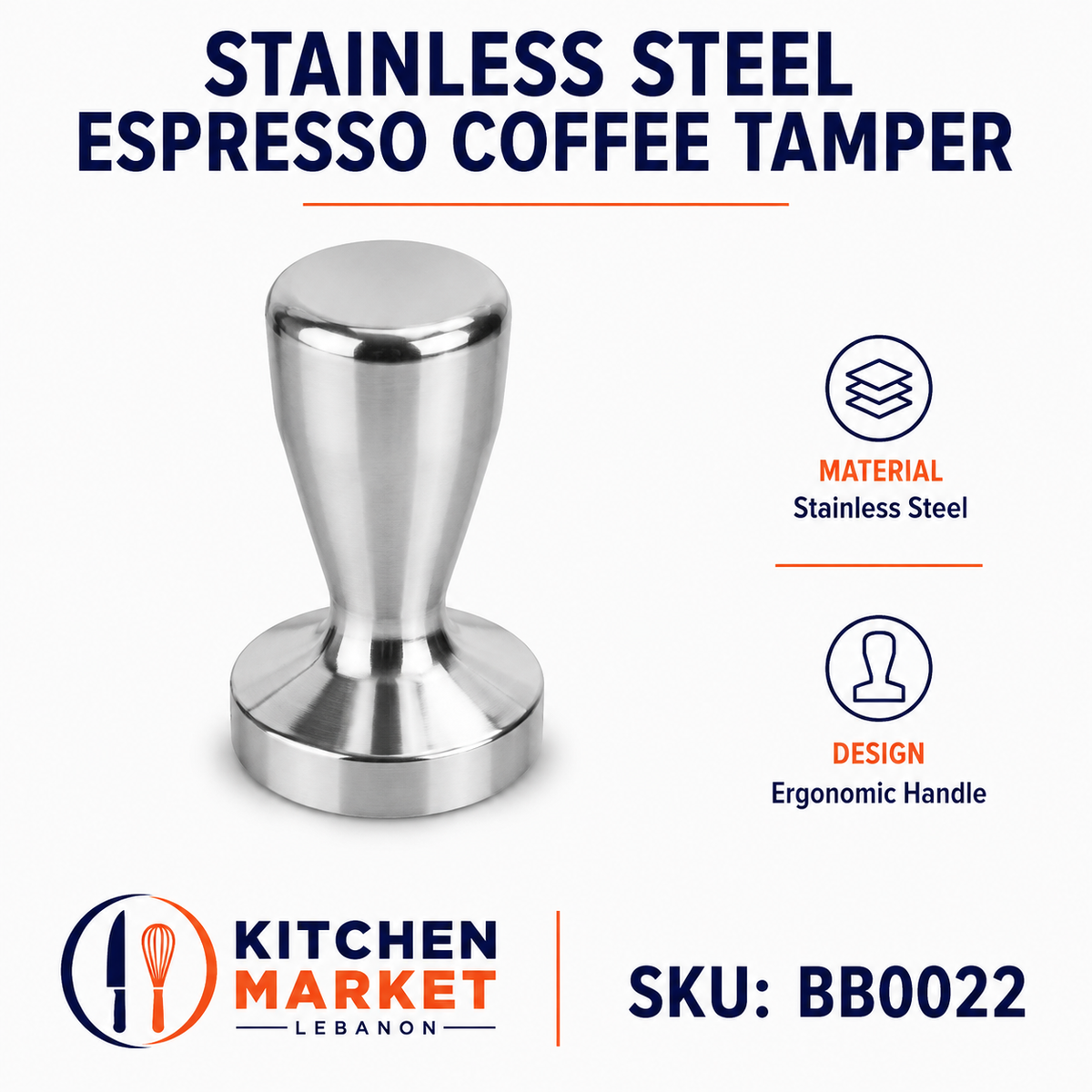 Stainless Steel Espresso Coffee Tamper