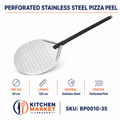 Perforated Aluminum Pizza Peel - Ø35 cm