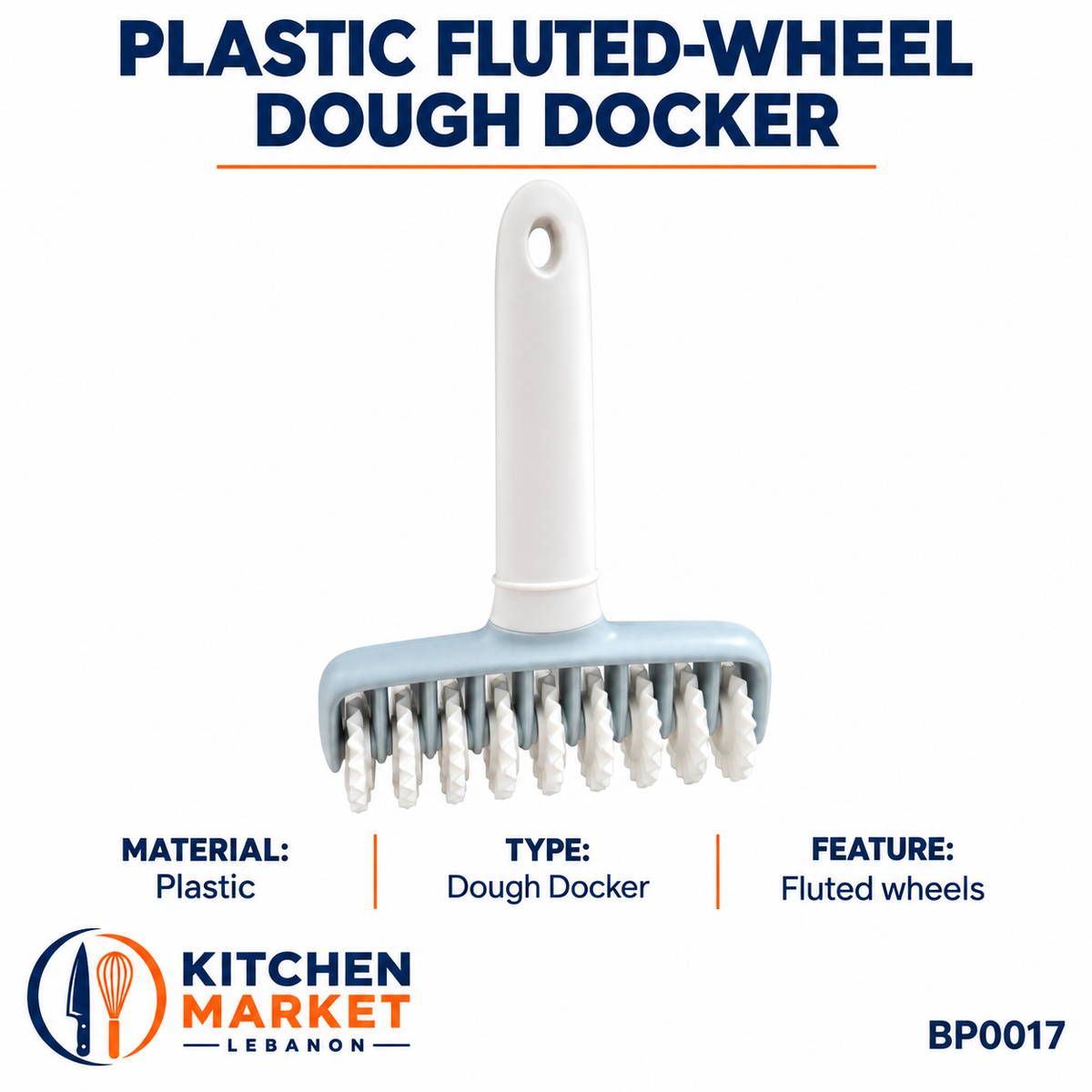 Plastic Fluted-Wheel Dough Docker