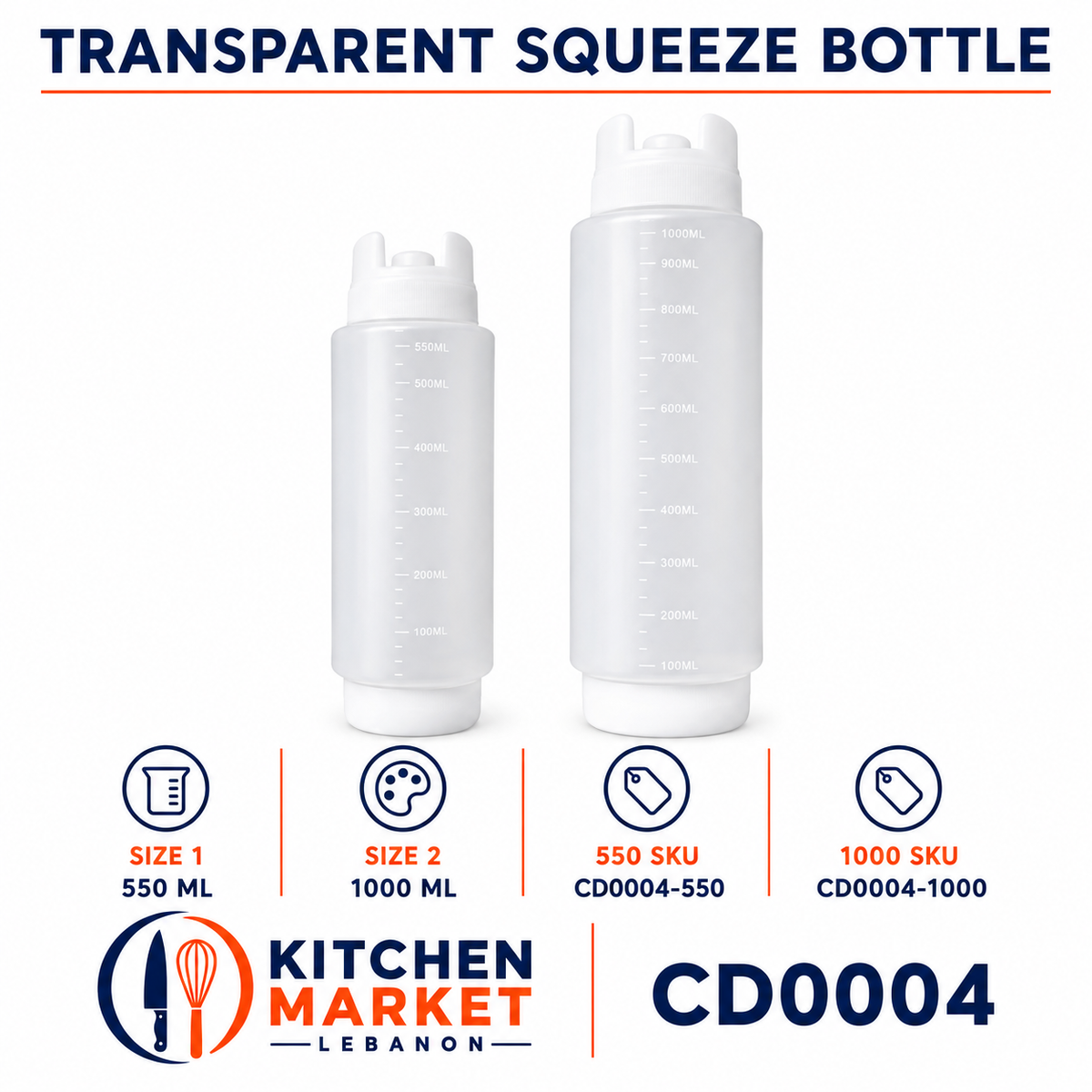 Transparent Squeeze Bottle