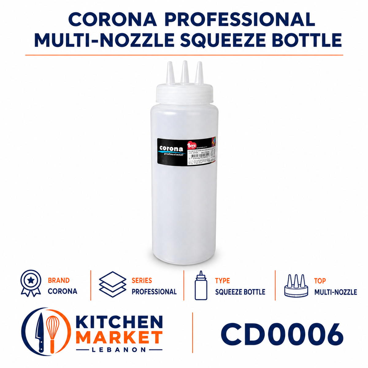 Corona Professional Multi-Nozzle Squeeze Bottle