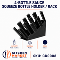 4-Bottle Sauce Squeeze Bottle Holder / Rack