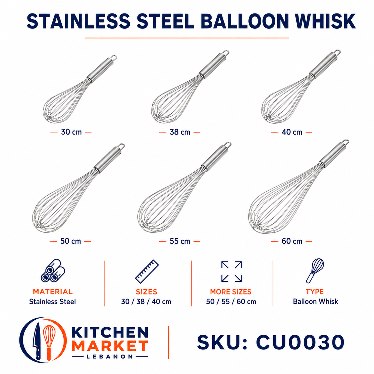 Stainless Steel Balloon Whisk
