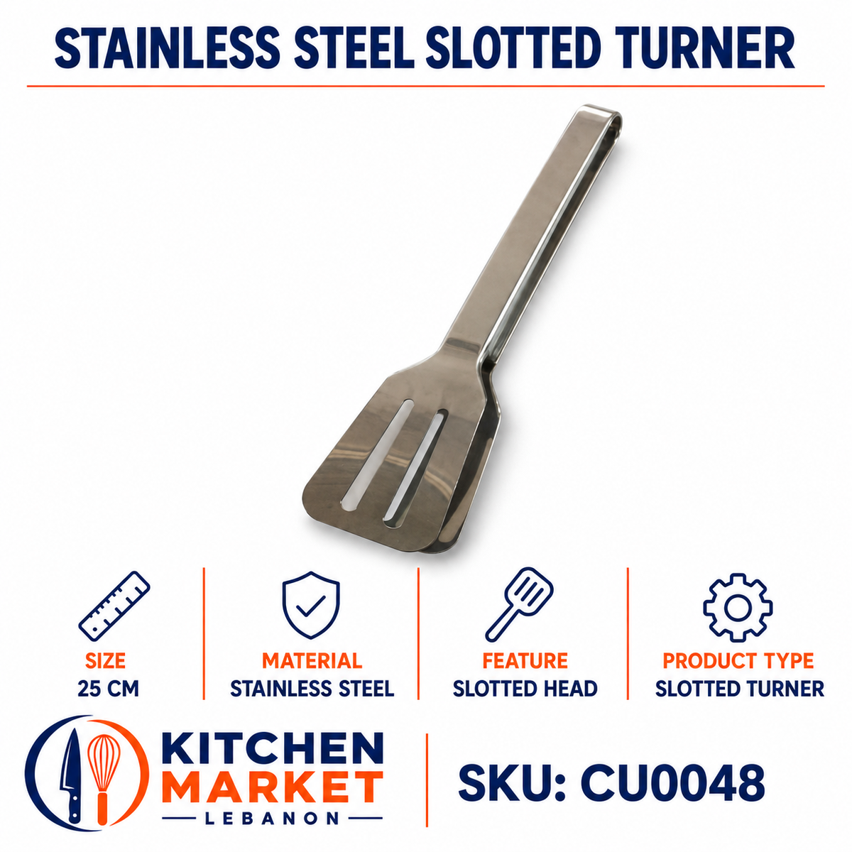 Stainless Steel Slotted Turner