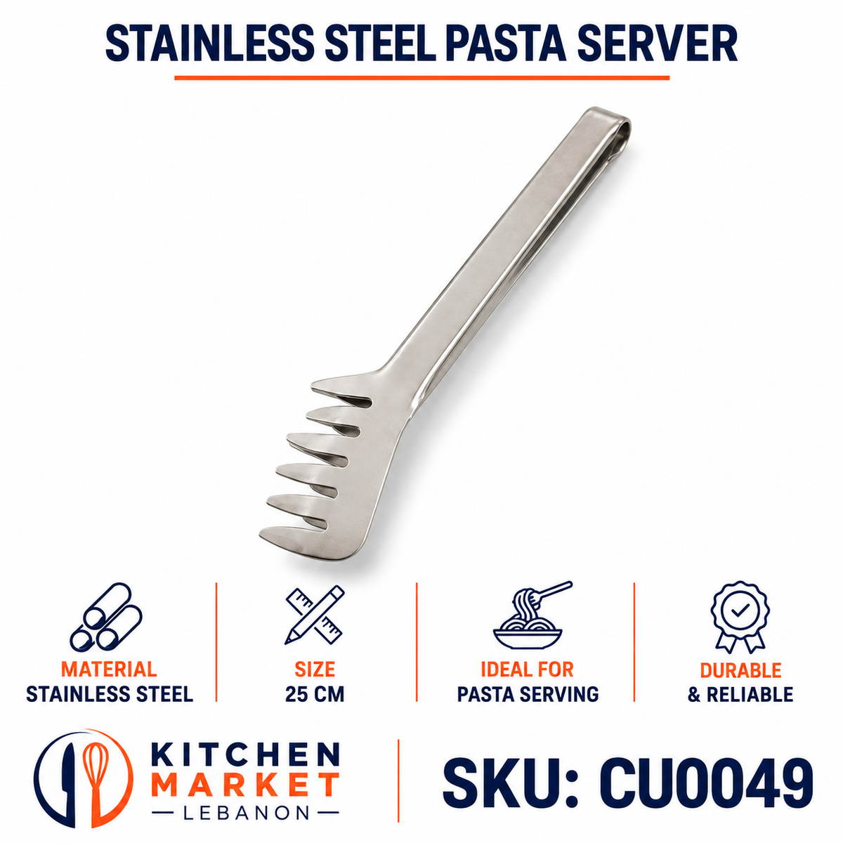 Stainless Steel Pasta Server