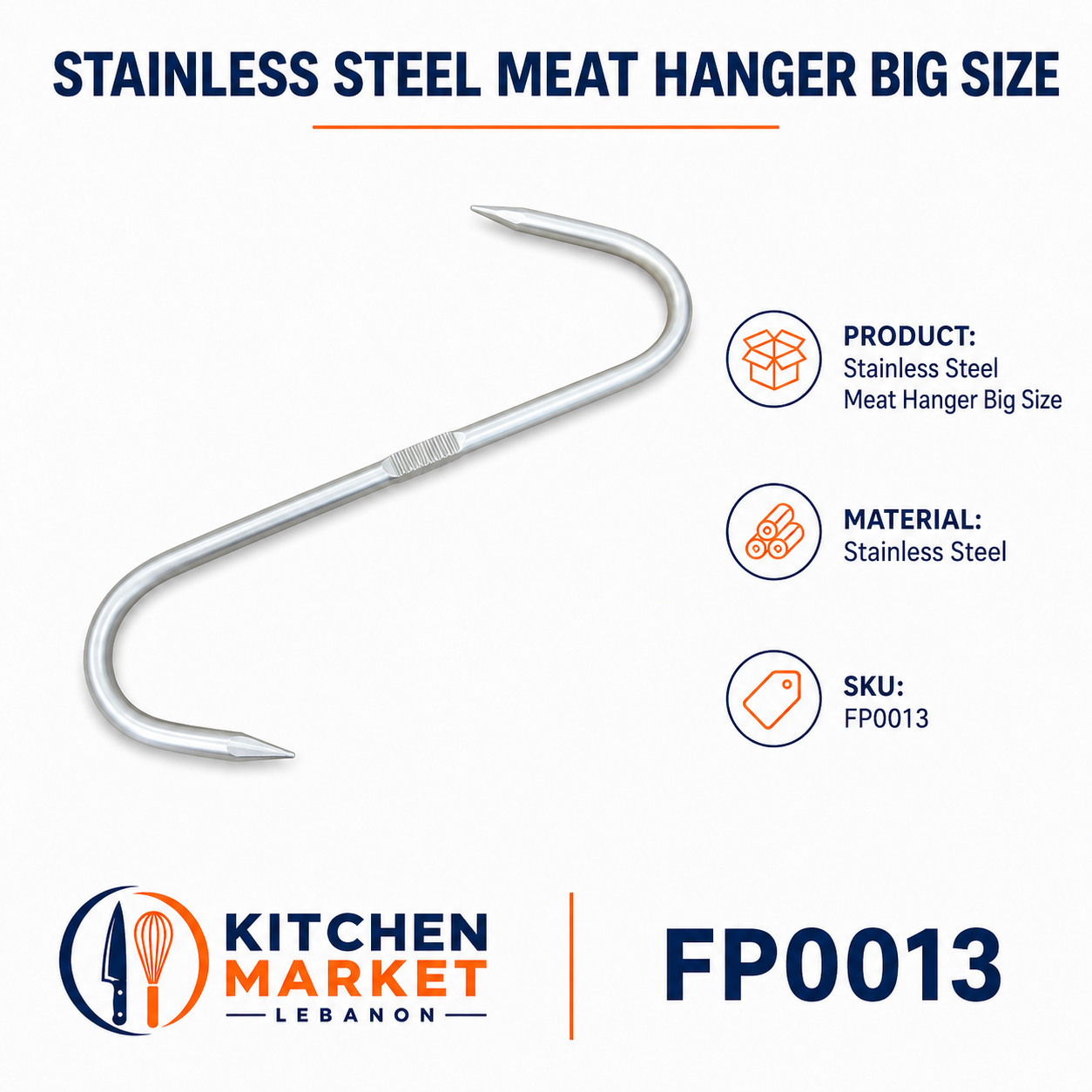 Stainless Steel Meat Hanger Big Size