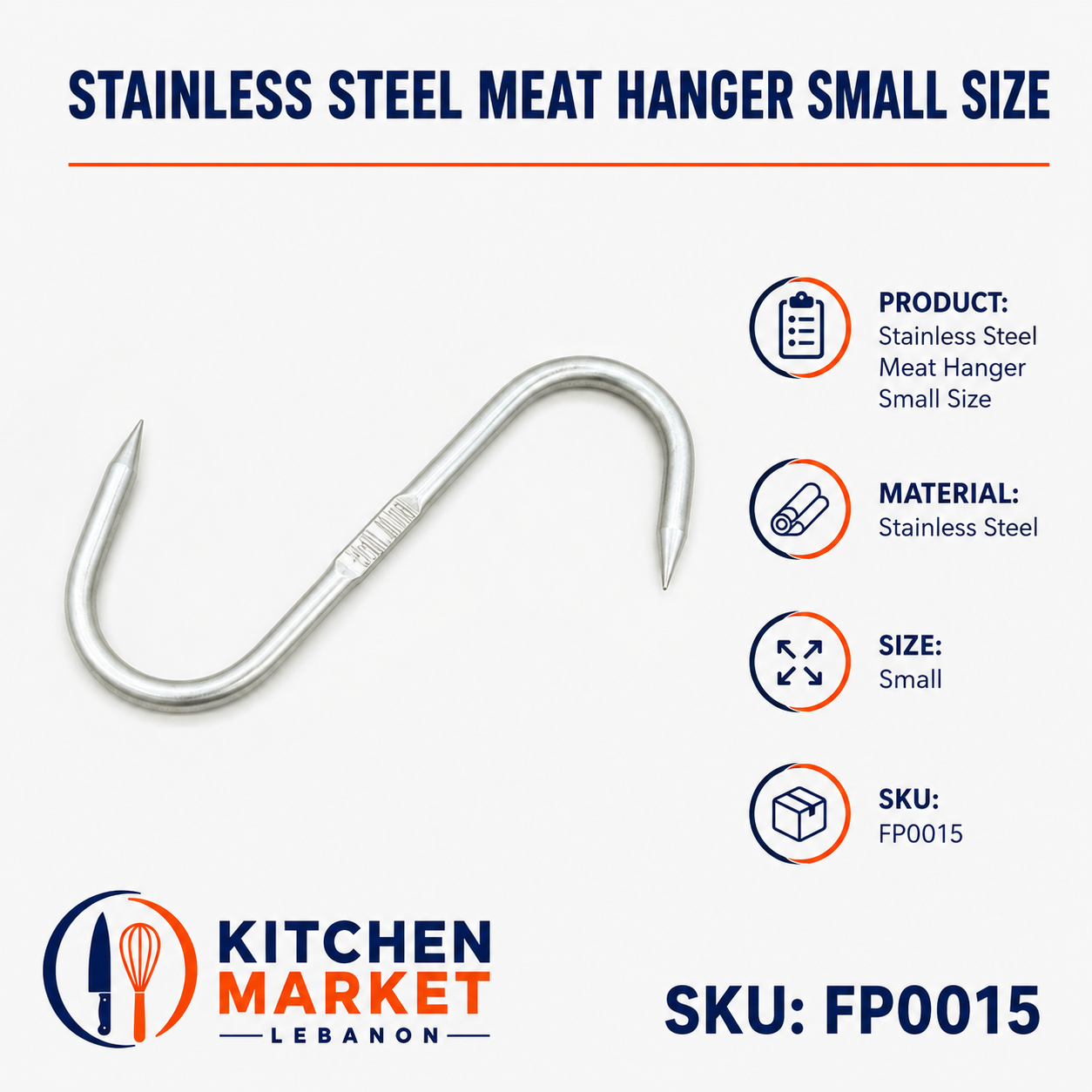 Stainless Steel Meat Hanger Small Size