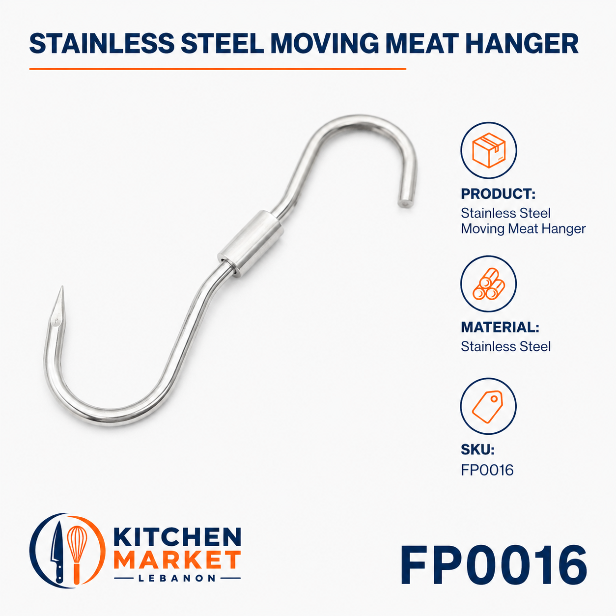 Stainless Steel Moving Meat Hanger