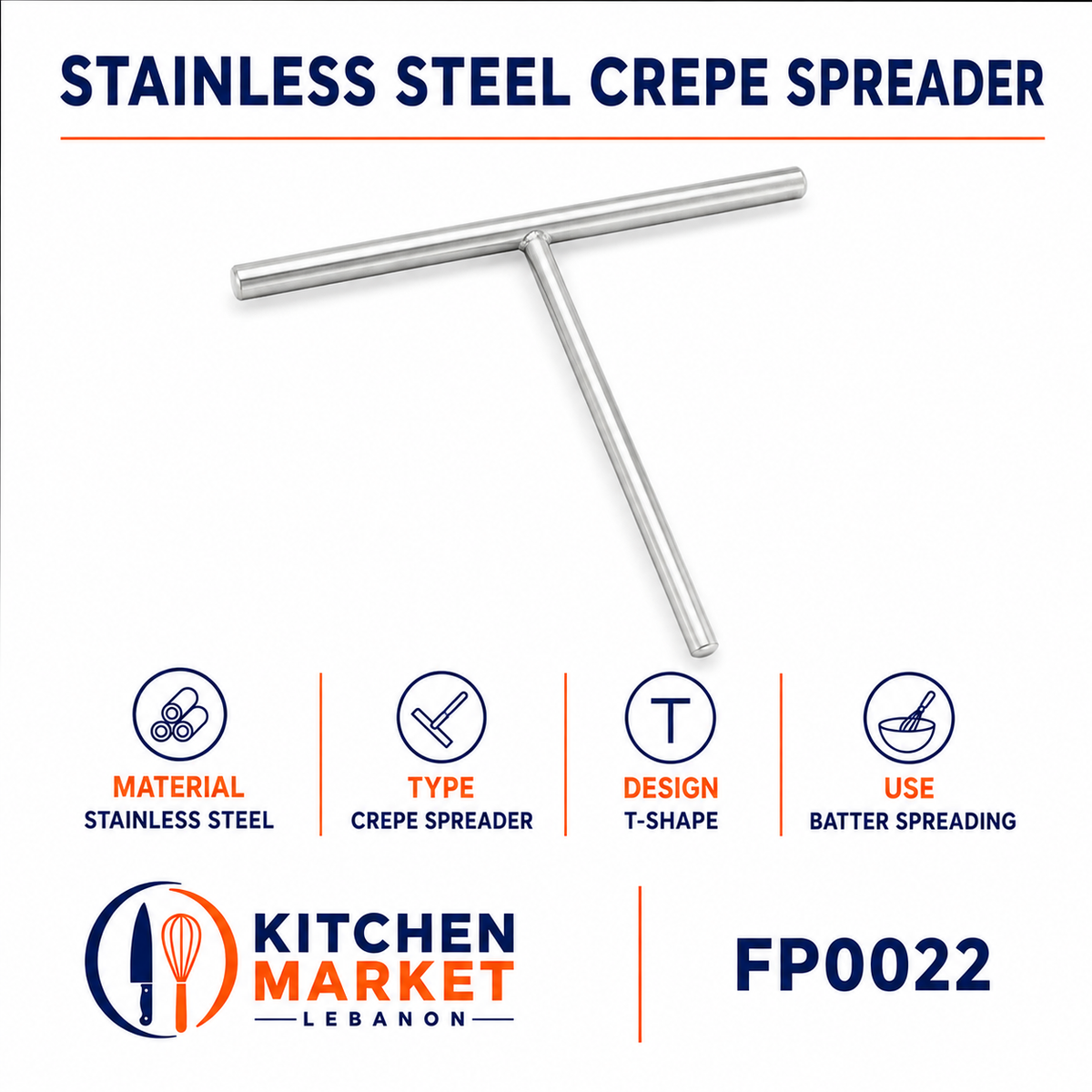Stainless Steel Crepe Spreader