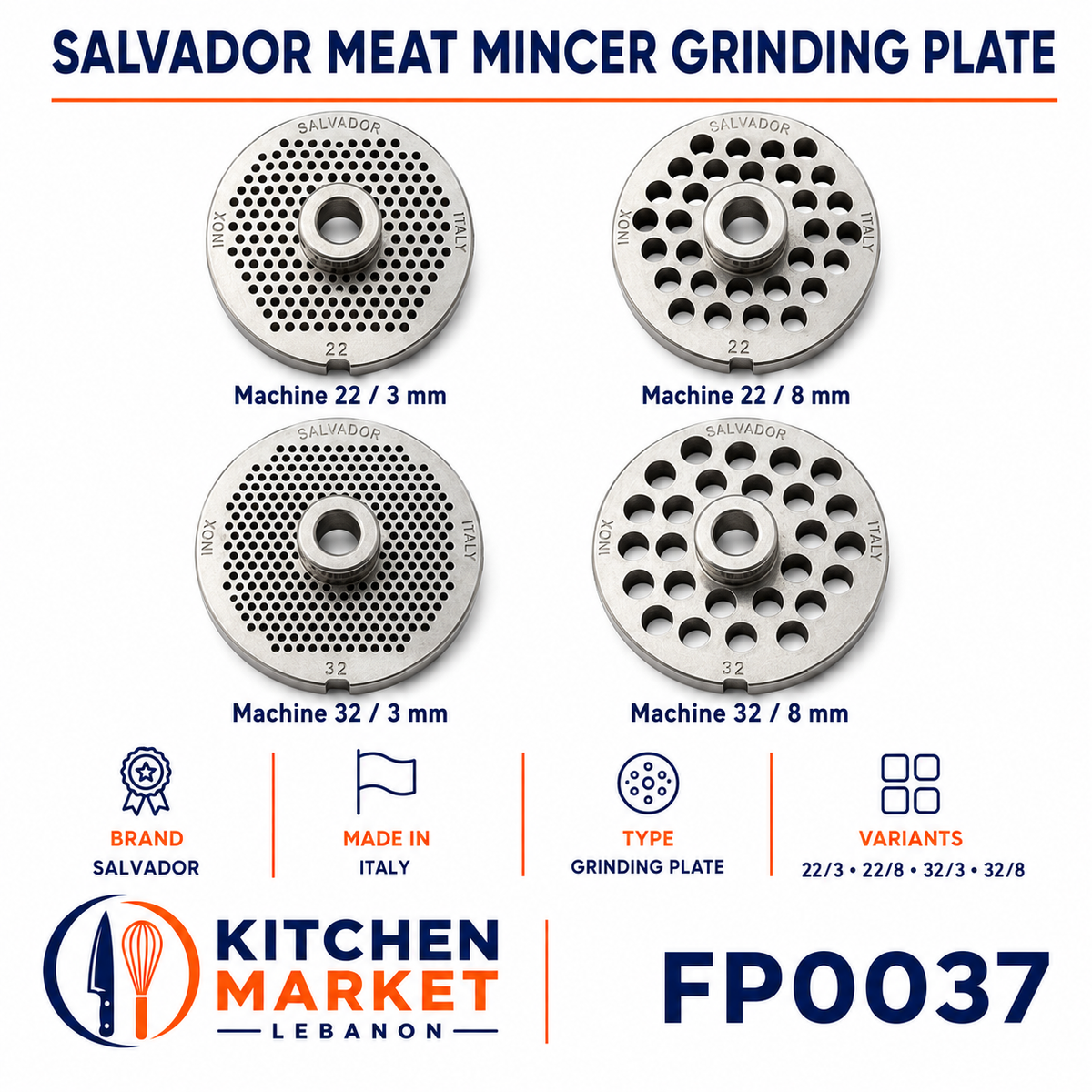 Salvador Meat Mincer Grinding Plate