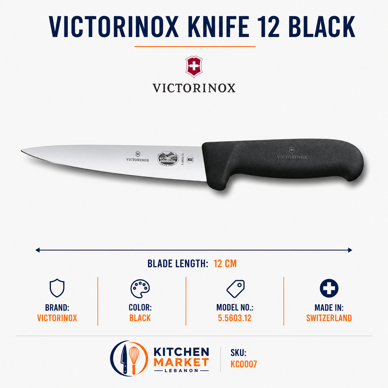 Victorinox Knife 12 Black