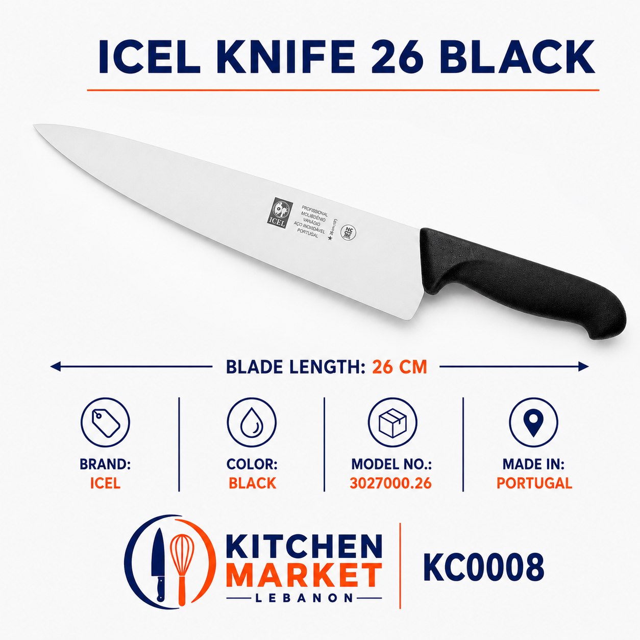 ICEL Knife 26 Black