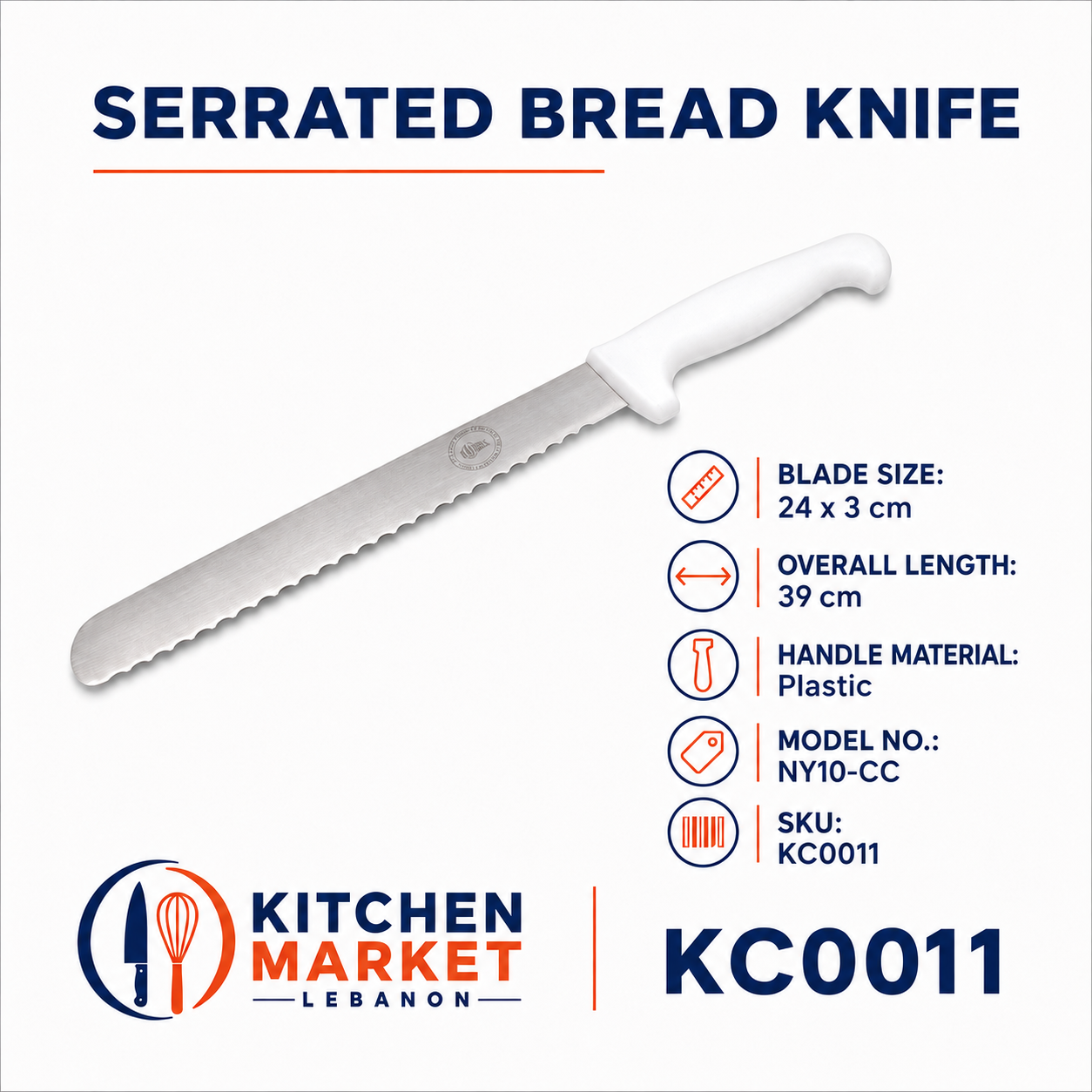 Serrated Bread Knife 24 cm