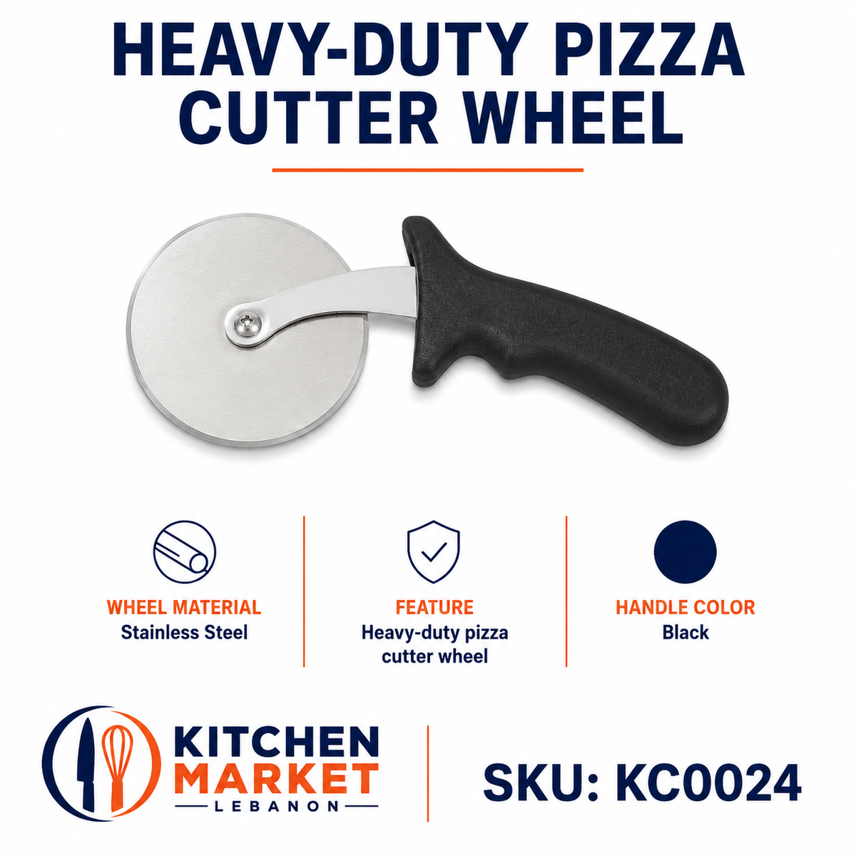 Heavy-Duty Pizza Cutter Wheel
