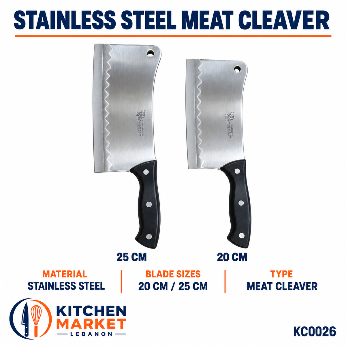 Stainless Steel Meat Cleaver