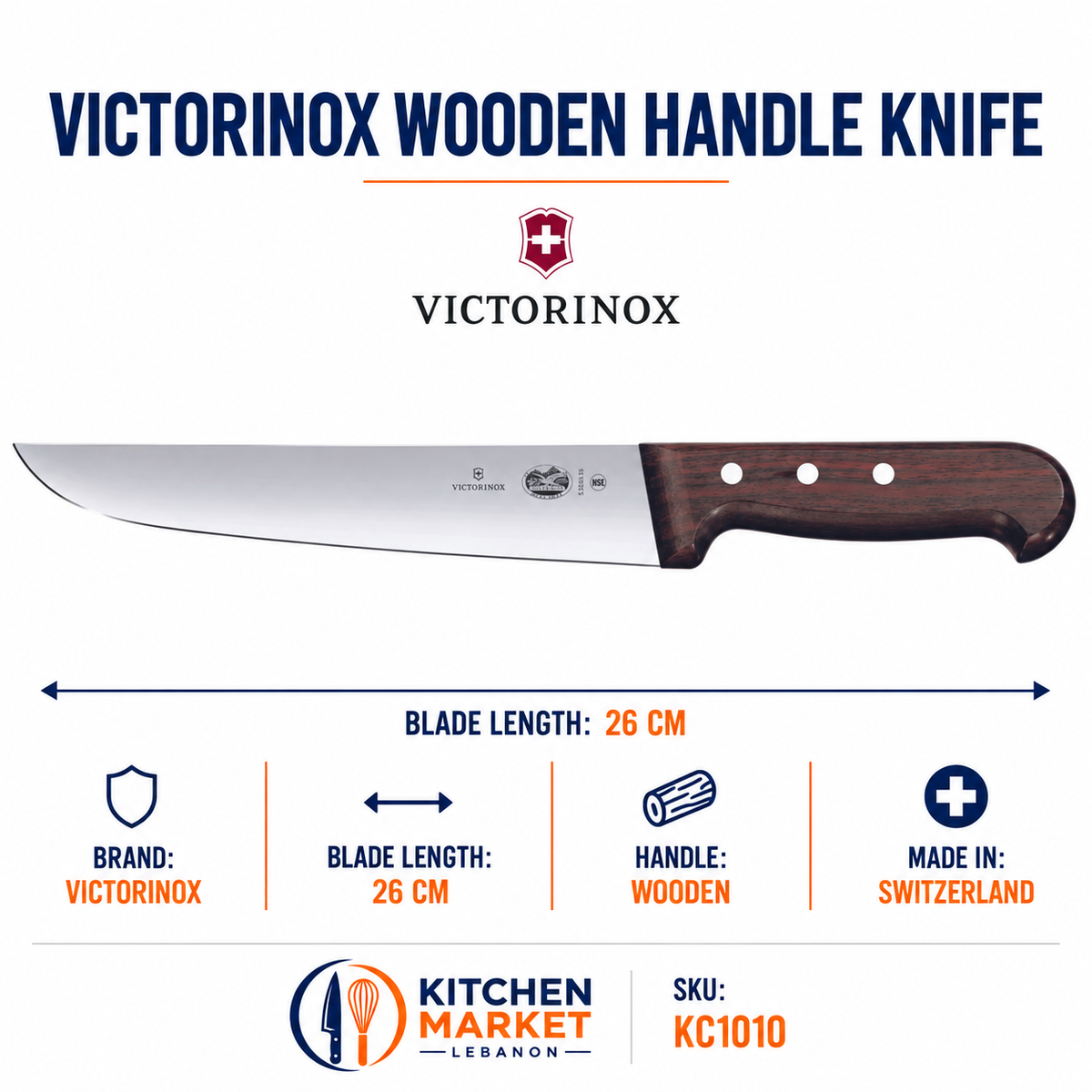 Victorinox Wooden Handle Knife 5.5200.26 - KC1010