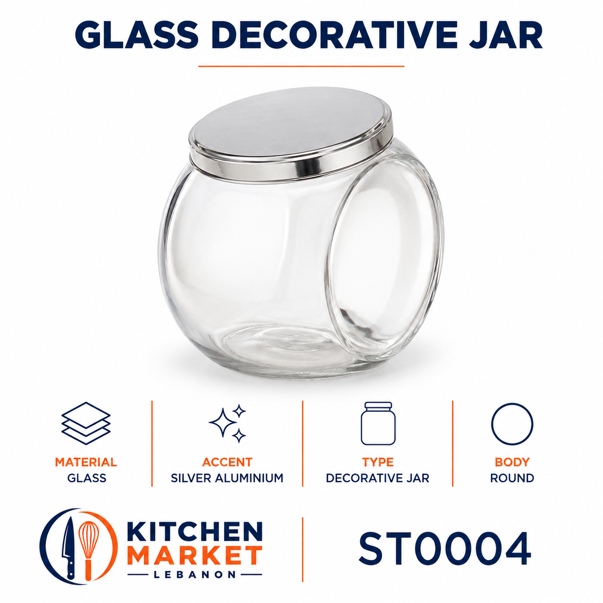 Glass Decorative Jar