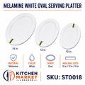 Melamine White Oval Serving Platter