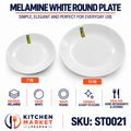 Melamine White Round Plate