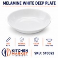Melamine White Deep Plate